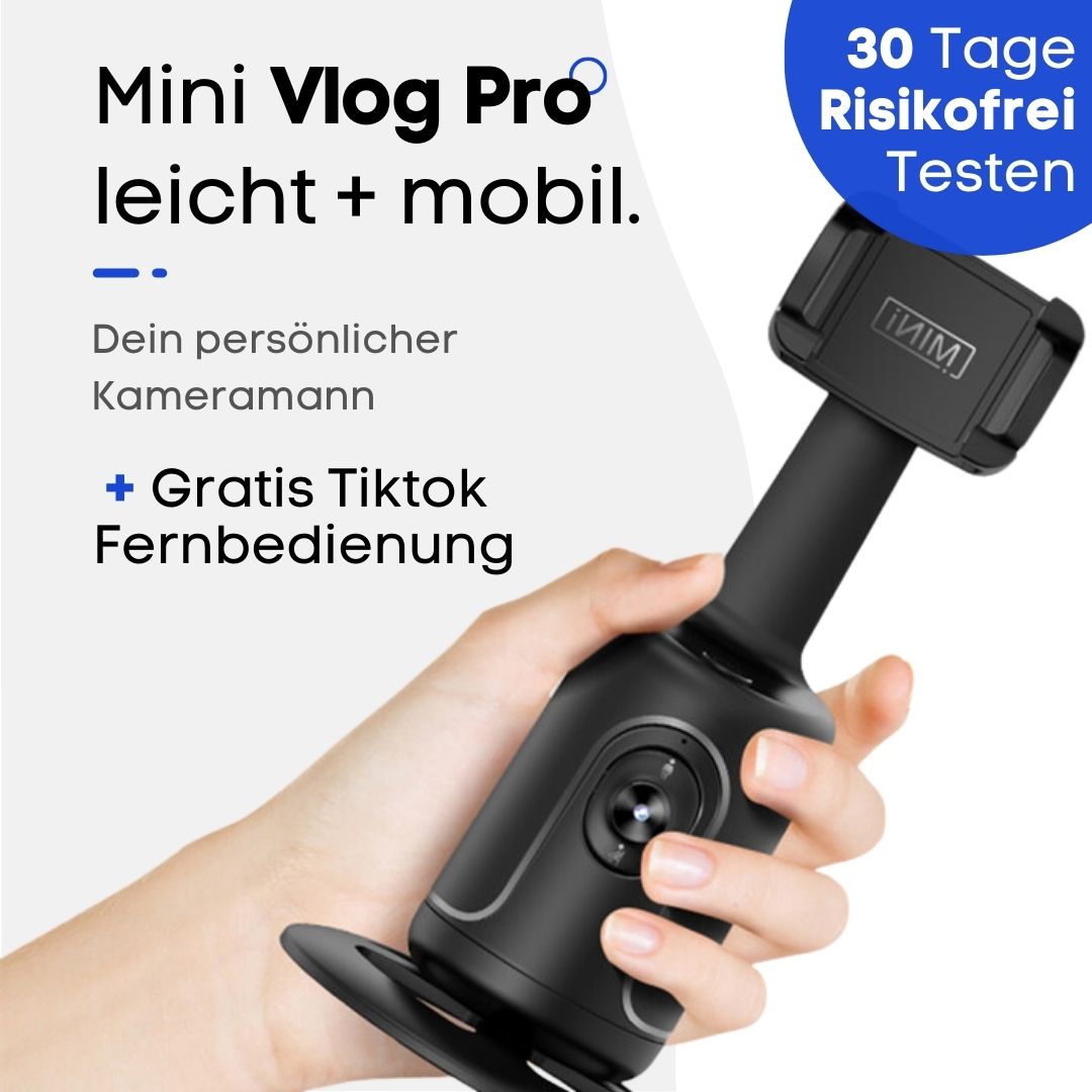 Mini Vlog Pro | Intelligentes Stativ + Gratis Tiktok Fernbedienung